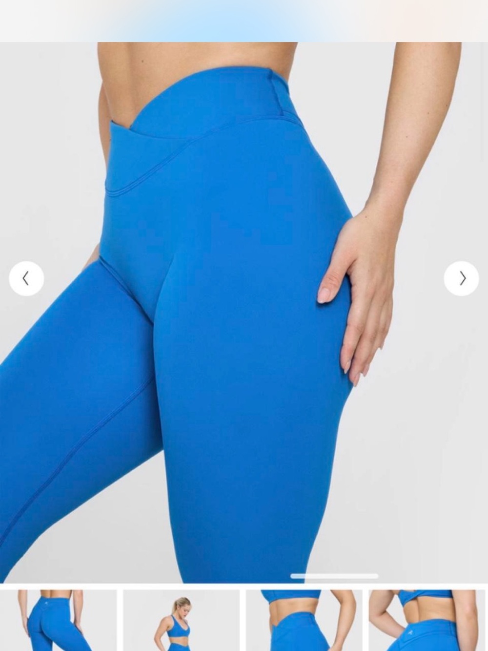 Oner Active wrap crossover Leggings retro blue